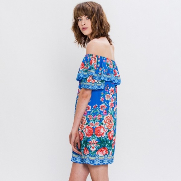 Cobalt Ruffle Dress - Picture 3 of 5